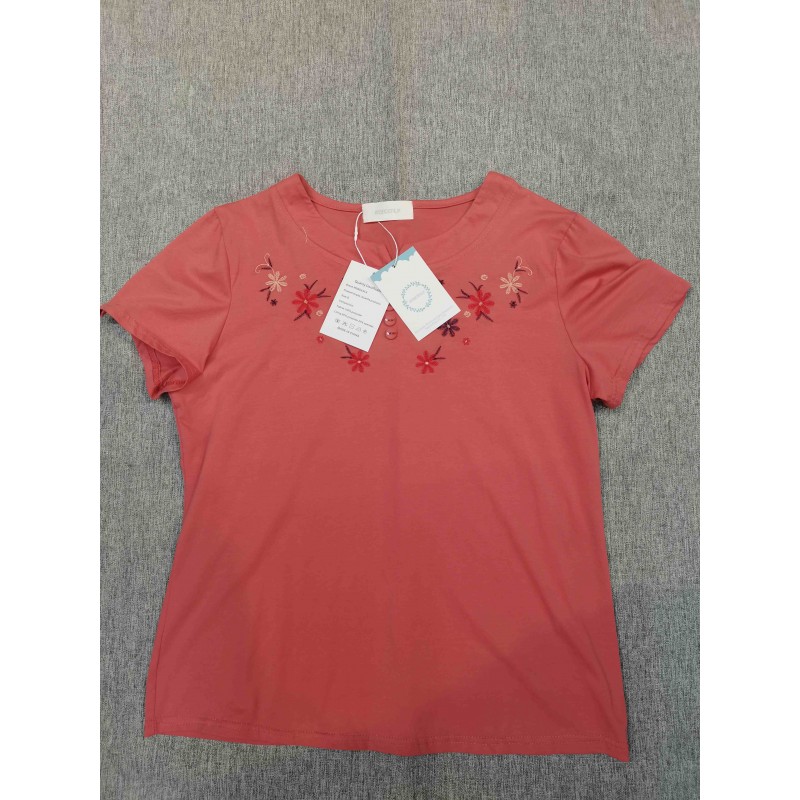 WSBDENLK Women's Blouse Short-Sleeved Shirts Top Red