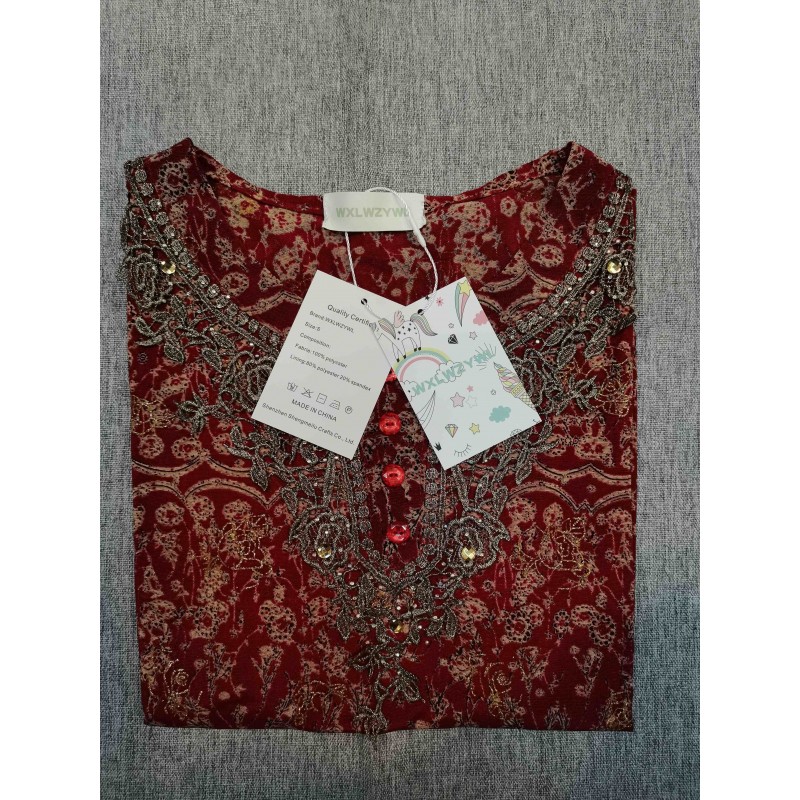 WXLWZYWL Women Blouse Short-Sleeve Shirt Top Red