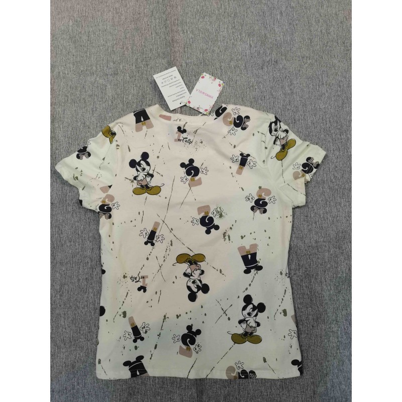 XMMSWDLA number letter Mouse Expressions Tee Shirt White