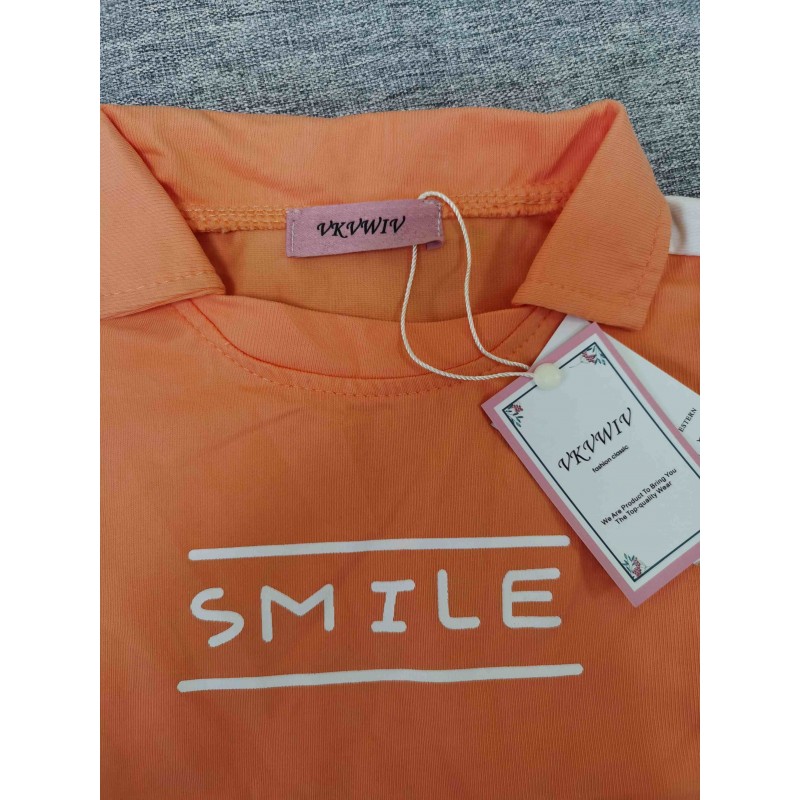  VKVWIV  children tee shirts Yellow lapel