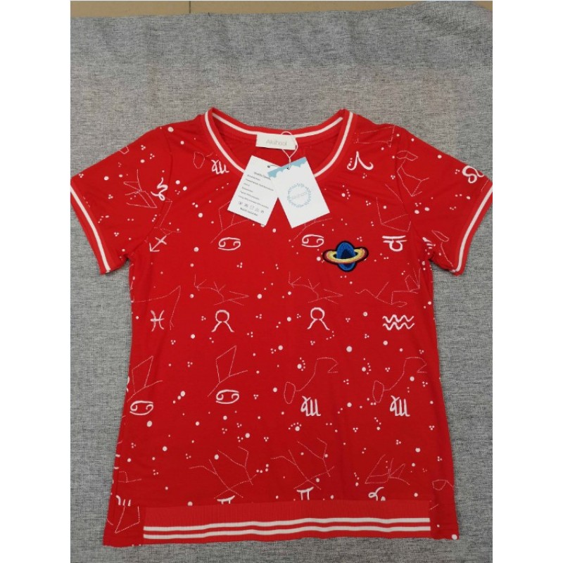Akiihool short-sleeved  T-shirts Red
