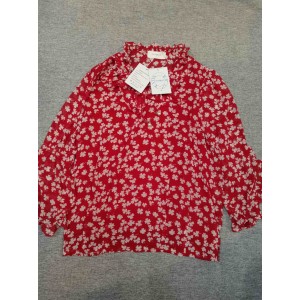 Konghyp long-sleeved shirts blouse red