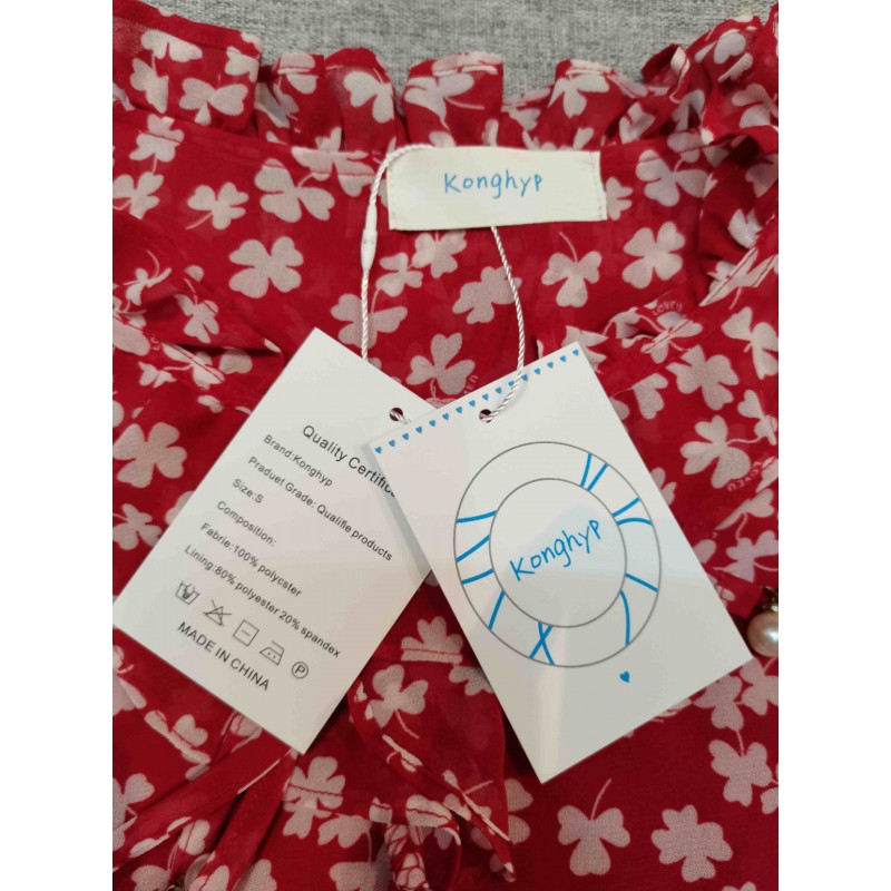 Konghyp long-sleeved shirts blouse red