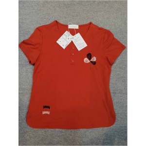 Durtebeua short-sleeved blouse shirts Red