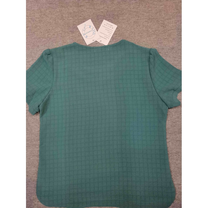 Wamejoo short-sleeved blouse shirts green 