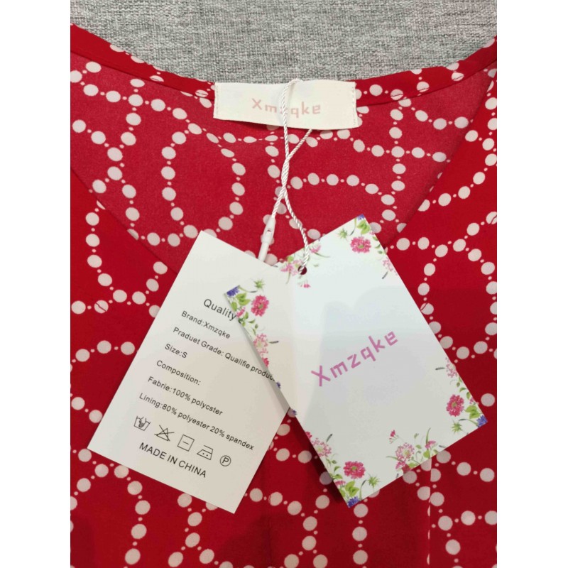 Xmzqke short-sleeved blouse shirts Red