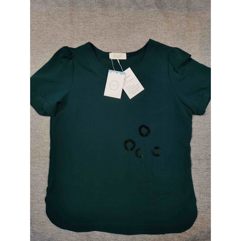ZHUER short-sleeved blouse T-shirts green