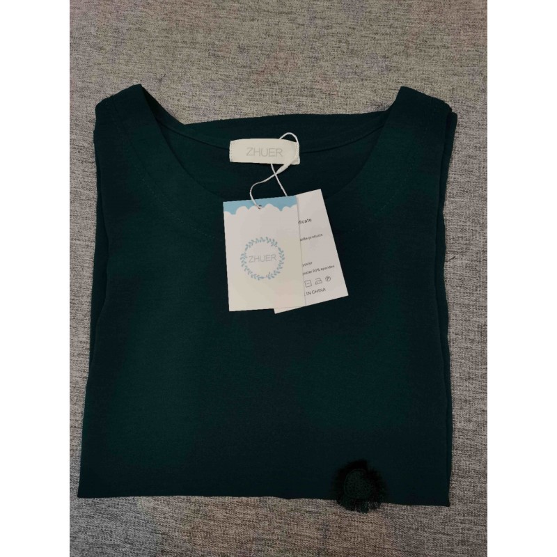 ZHUER short-sleeved blouse T-shirts green