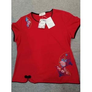 augper Women's  Short-Sleeved Blouse Floral Print ...