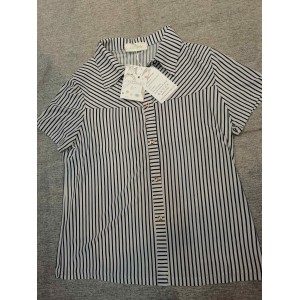 KkSLirnhs Women's Tops Blouses Short Sleeve Stripe...