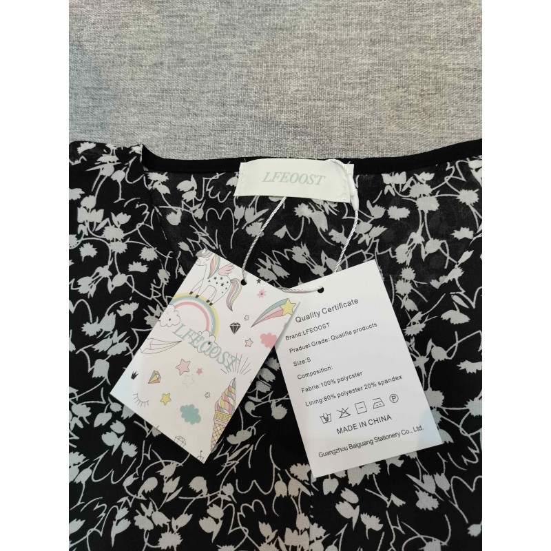 LFEOOST Women Short Sleeve Floral Pattern Blouse