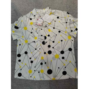 MINzYI Women's Polka Dots Short Sleeve Tunic Tops ...