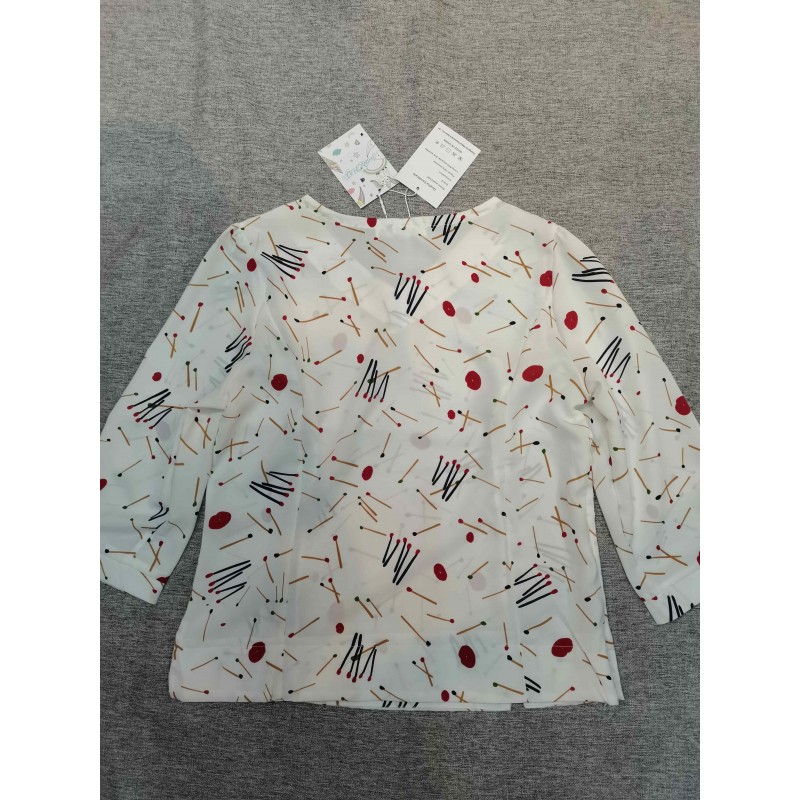 JeashCHAT Women's Tops Casual Floral Print Long Sleeve V Neck  Shirt Blouse Tunic Top