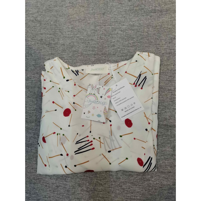 JeashCHAT Women's Tops Casual Floral Print Long Sleeve V Neck  Shirt Blouse Tunic Top