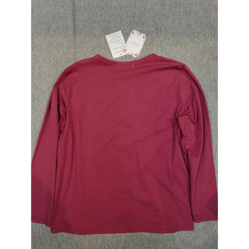 Hinvhai Women's Tops Long Sleeve T Shirt Blouses Red