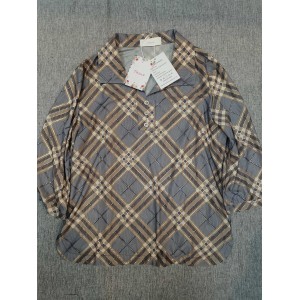 Thsue Women's Long Sleeve Plaid Button Down T Shir...