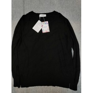 YiFudd Crewneck Long Sleeve Pullover Sweaters Blac...