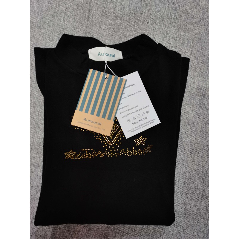 Auroural Women's Mock Neck Slim Fitted Long Sleeve Pullovers Tee Tops