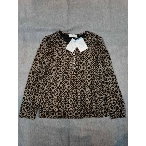 Crzidha Women's Long-Sleeve V-neck Button Shirt Bl...