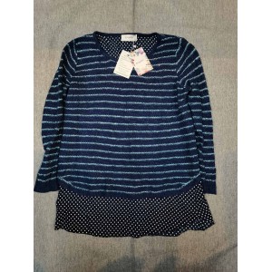 Zrayuler Women's Sweater green Striped Sweaters Lo...