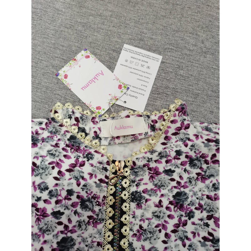 Auklamu  Women's Sleeveless Floral Pattern Blouse