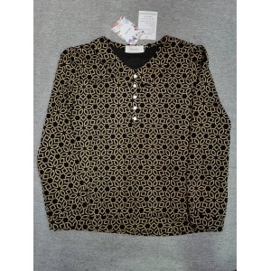 Ctreela Women's Long Sleeve Tops V Neck Button Loo...