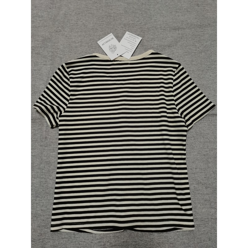 BCMMKLPP Women's Short Sleeve Striped T-Shirt Tee Shirt Tops Slim Fit Blouses