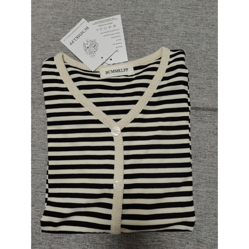 BCMMKLPP Women's Short Sleeve Striped T-Shirt Tee Shirt Tops Slim Fit Blouses