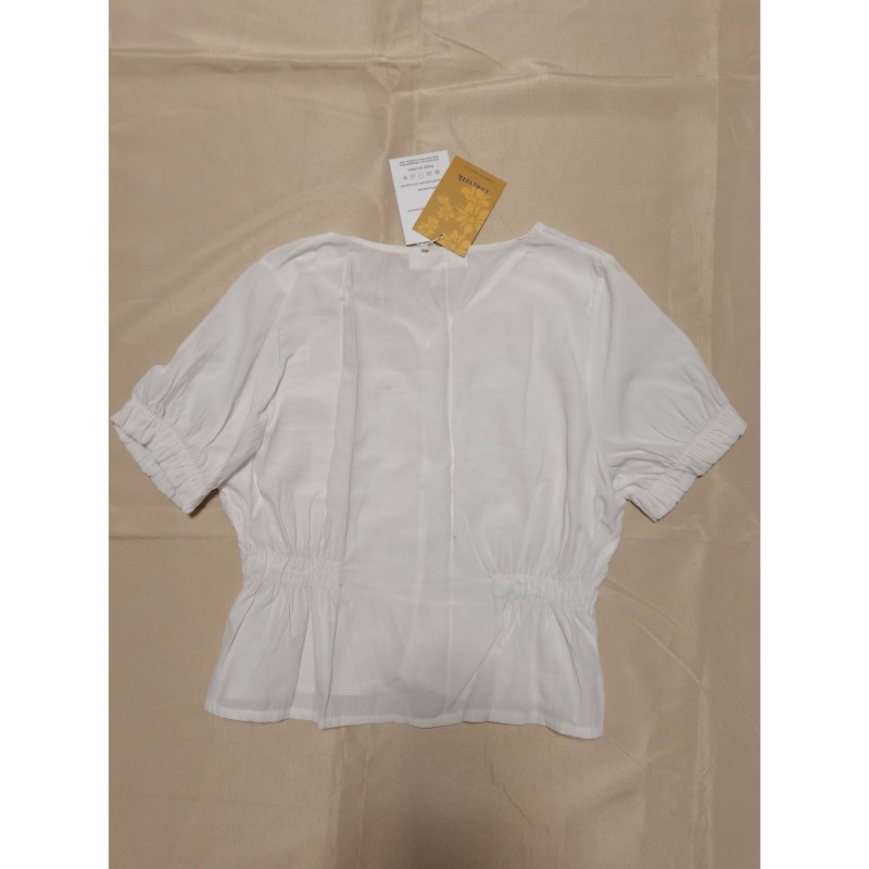 cuozvetk Womens Tops Elegant Summer Lantern Short Sleeve Tunic Button Up Blouse Shirts