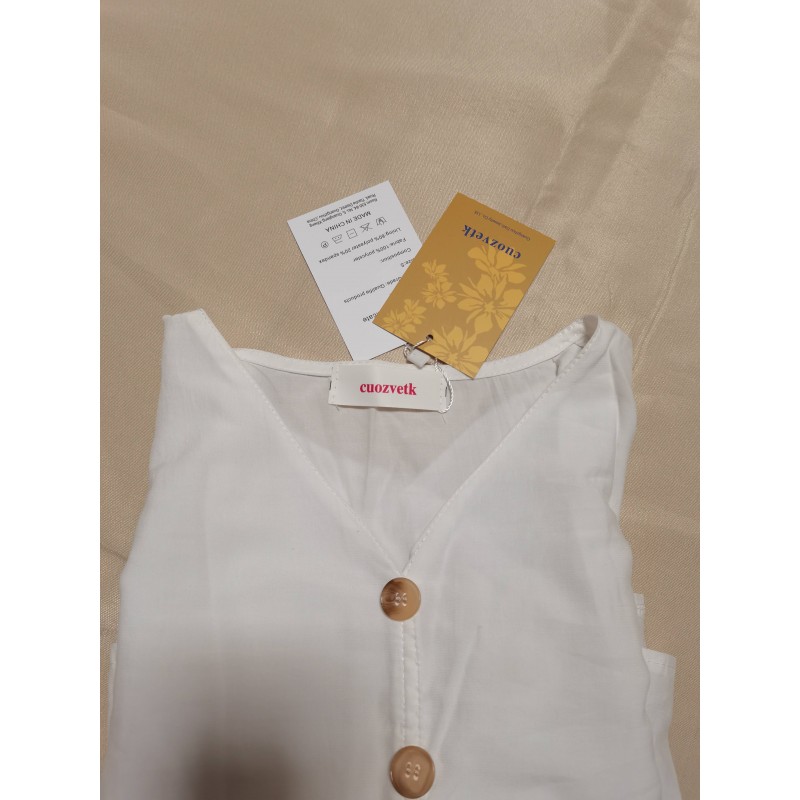 cuozvetk Womens Tops Elegant Summer Lantern Short Sleeve Tunic Button Up Blouse Shirts