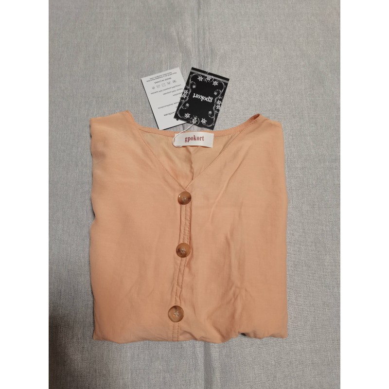 gpokort Womens Tops Tunic Blouse Lantern Short Sleeve Shirts