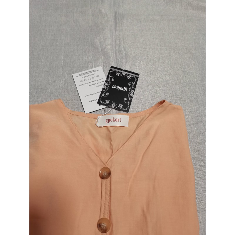 gpokort Womens Tops Tunic Blouse Lantern Short Sleeve Shirts
