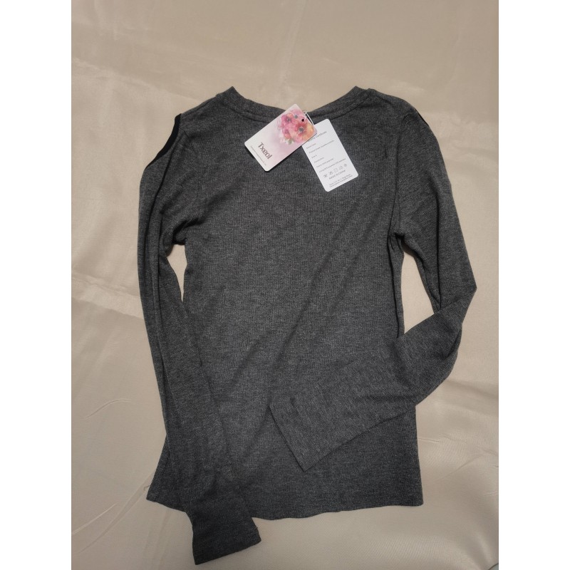 Txeol Women's Knit Tops Cold Shoulder Long Sleeve Loose Blouse Sweaters