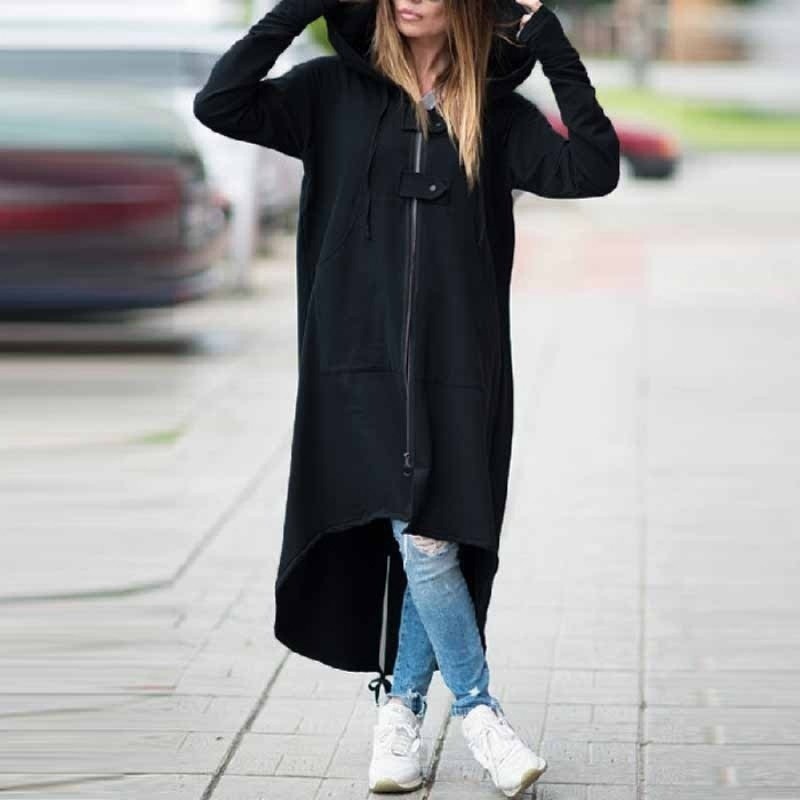 2019 new eBay Amazon wise fleece Sweater Hoodie zipper long windbreaker s 5XL
