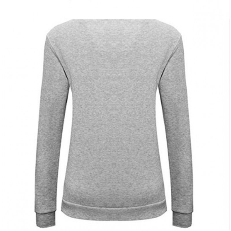 Amazon express Europe and America new letter printed sweater women's autumn and winter wear Plush loose crew neck casual top