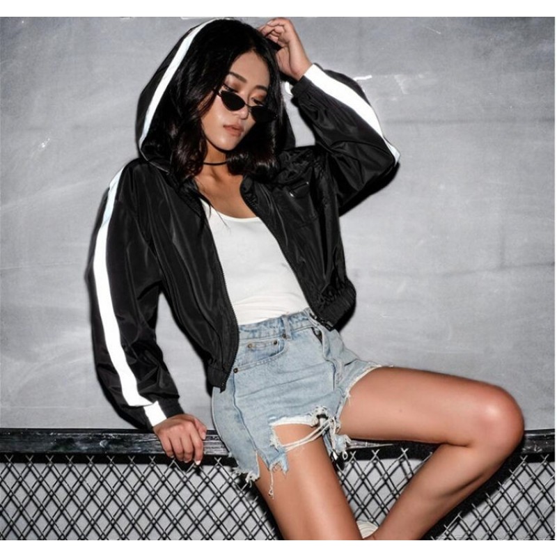 5307 European and American trade express eBay Amazon cross border hooded pocket short coat top windbreaker
