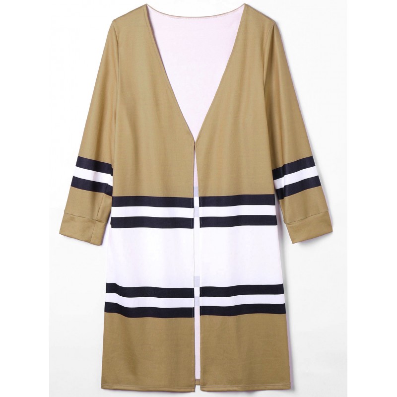 526 express eBay Amazon wise hot selling autumn color matching long sleeve large swing windbreaker cardigan