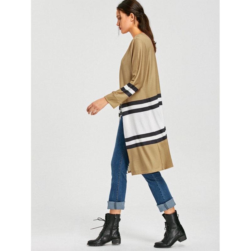 526 express eBay Amazon wise hot selling autumn color matching long sleeve large swing windbreaker cardigan