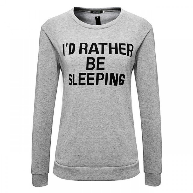 Amazon express Europe and America new letter printed sweater women's autumn and winter wear Plush loose crew neck casual top