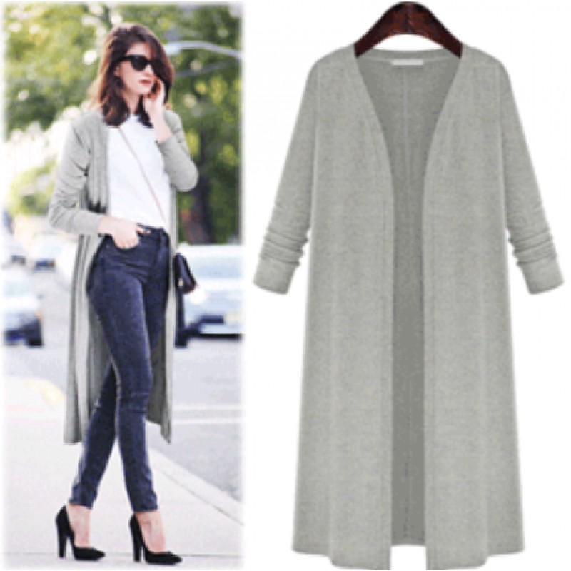 3201 European and American eBay foreign trade Amazon express large size women's fat cardigan knitted thin coat windbreaker