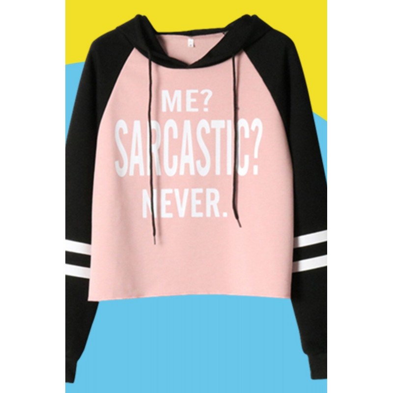 Amazon express Europe and America new letter printed Hoodie women's autumn and winter loose casual color matching top