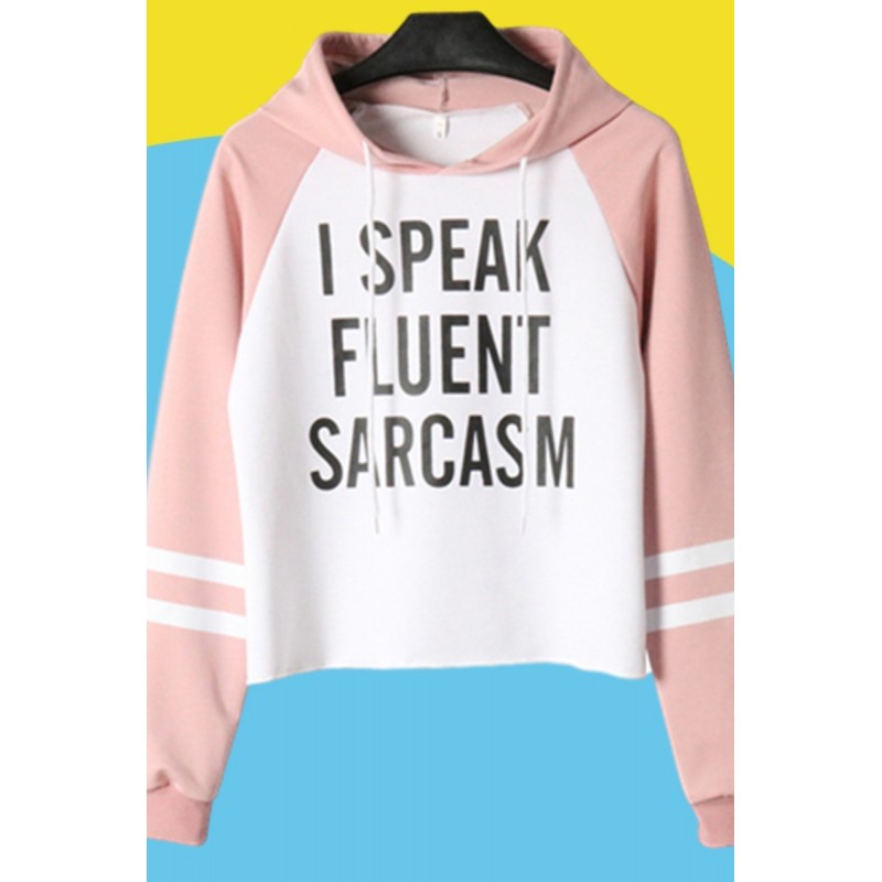 Amazon quick sell through the new European and American letter printing casual Hoodie sanitary clothes women's autumn winter wear loose color matching top