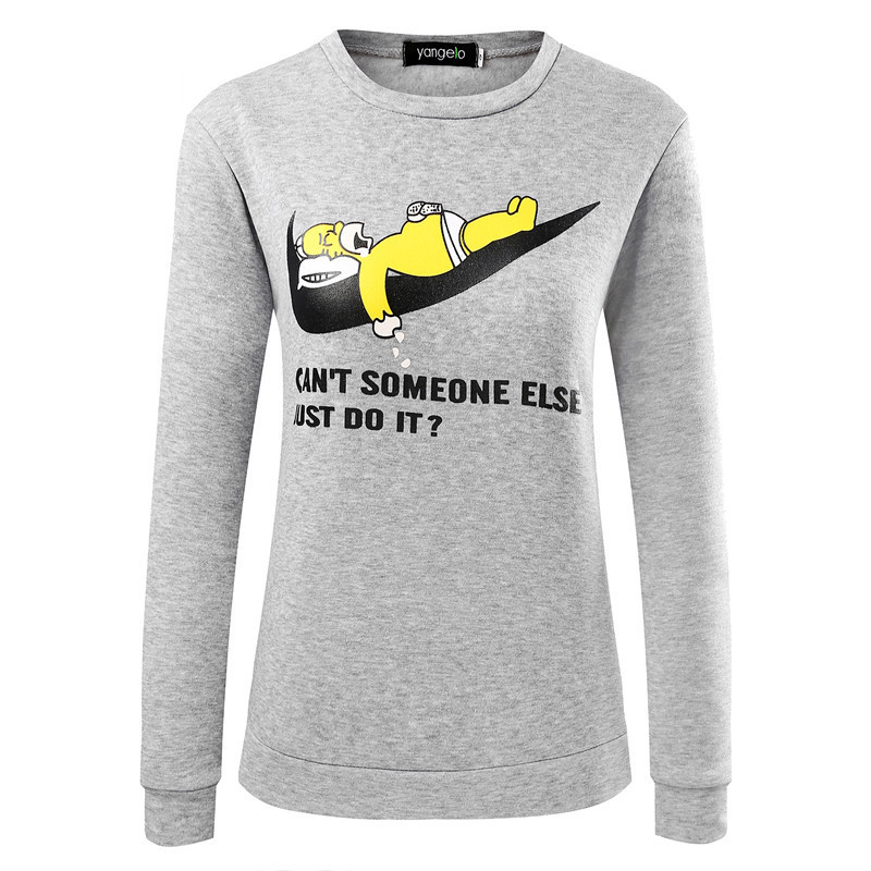 Amazon express Europe and America new cartoon printed sweater women's autumn and winter wear Plush loose crew neck casual top