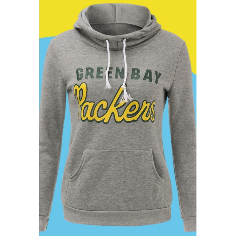 Amazon express Europe and the United States new letter printed Hoodie women's autumn and winter wear Plush slim casual top