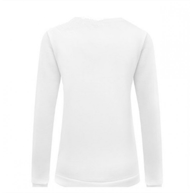 Amazon express Europe and America new leisure letter printed sweater women's autumn and winter decoration show thin round neck top
