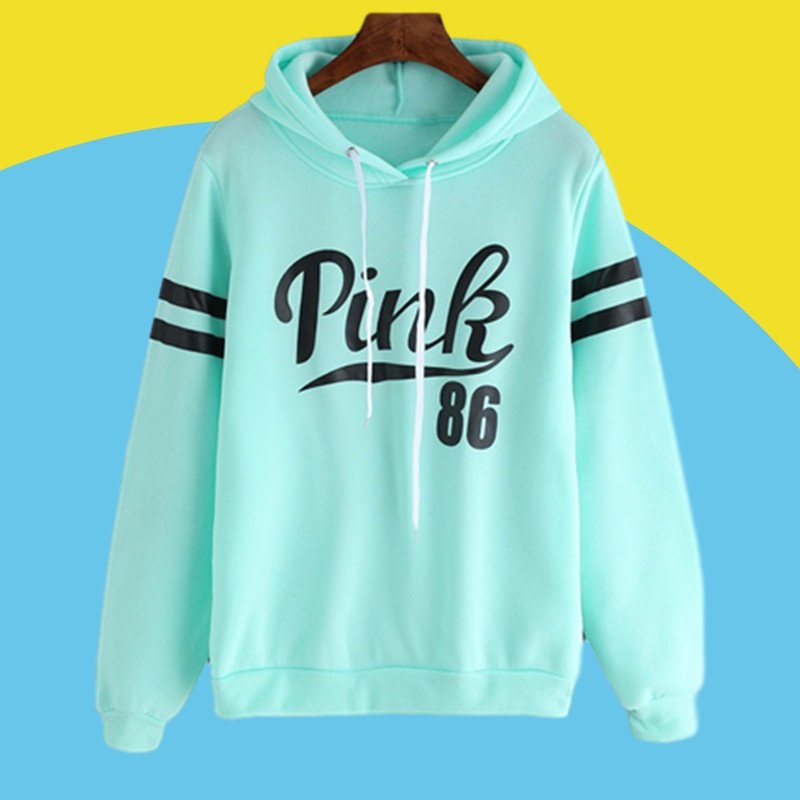 Amazon express Europe and the United States new letter printed Hoodie women's autumn and winter wear Plush fashion casual top