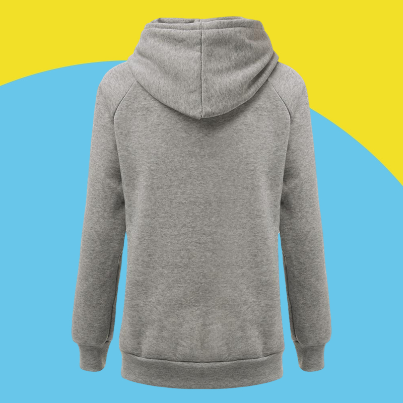 Amazon express Europe and the United States new letter printed Hoodie women's autumn and winter wear Plush slim casual top