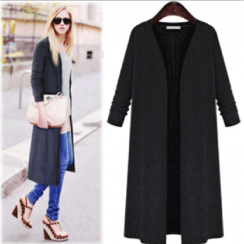 4201 American and European eBay foreign trade Amazon express large women's spring fat mm cardigan knitted thin coat windbreaker