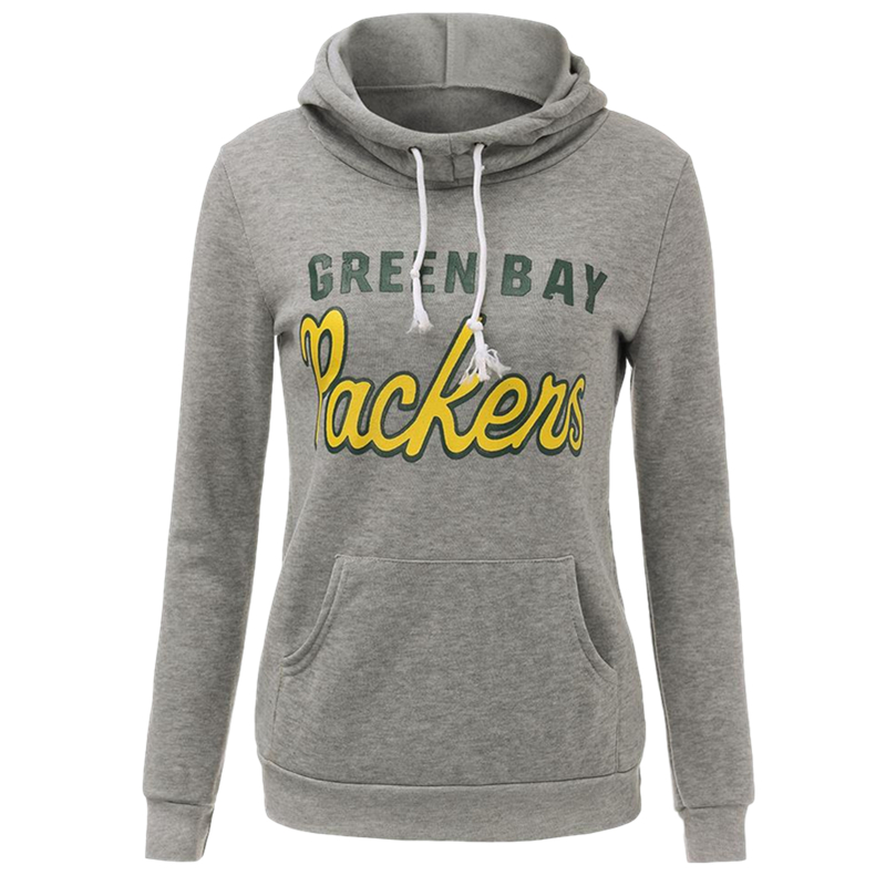 Amazon express Europe and the United States new letter printed Hoodie women's autumn and winter wear Plush slim casual top
